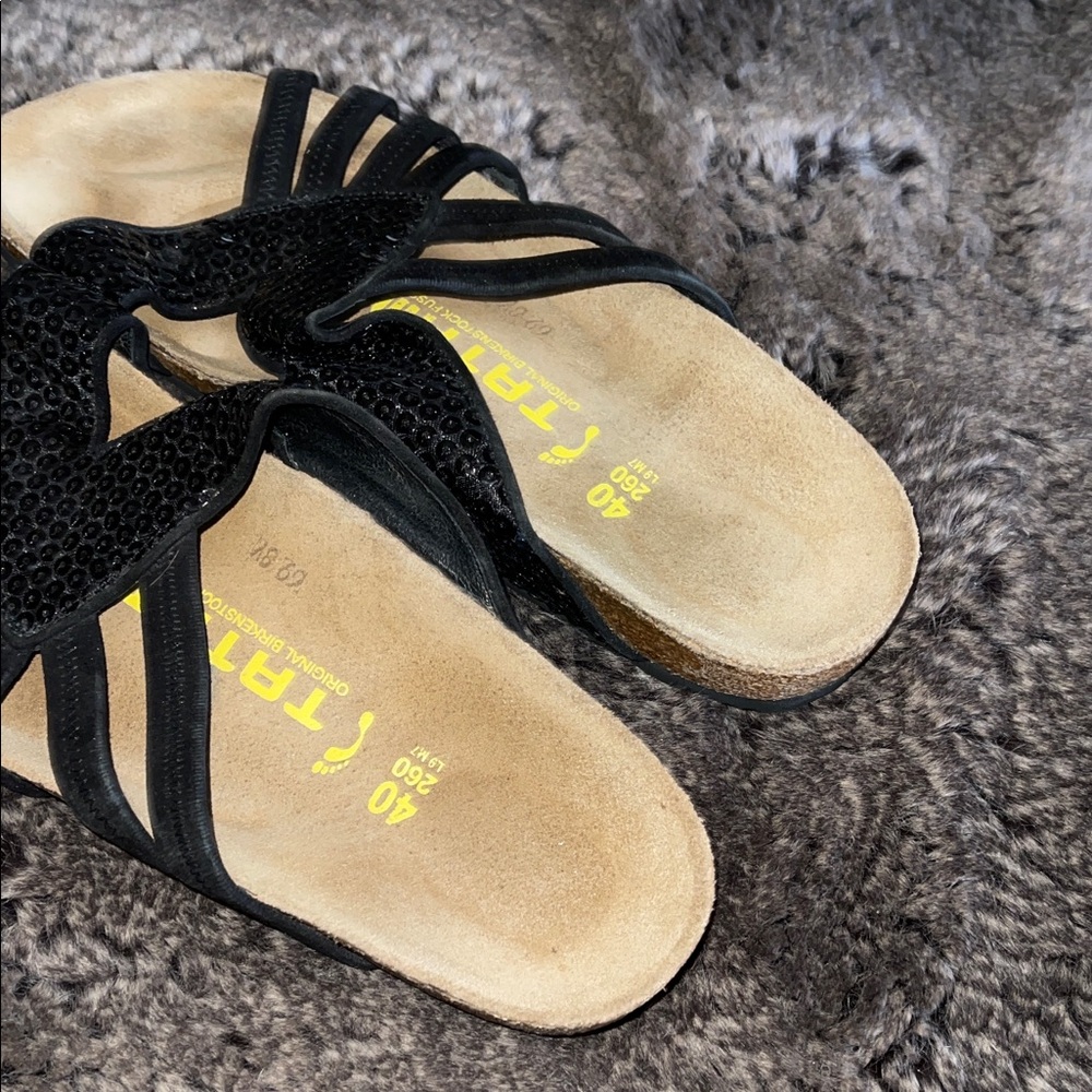 Tatami Elegant Black Sparkly Sandals - Picture 3 of 8